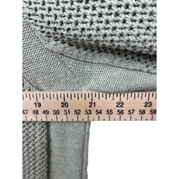 WRAP London Mesh-Stitch Sweater‎ with Side Slit Zipper size 12 Soft Olive - Picture 6 of 9